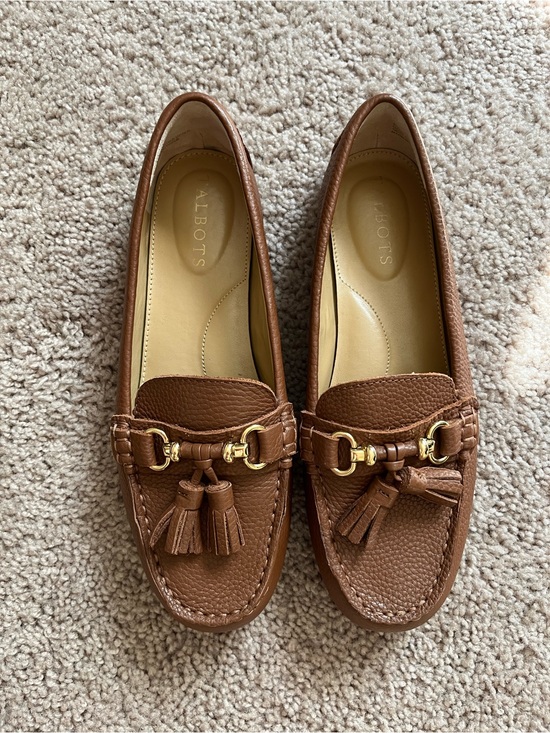 Talbots Shoes - NWOT Talbots Brown Leather Tassel Loafers 6.5